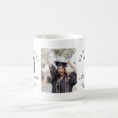 Mug Graduation de script classique avec image (Centre)