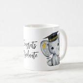 Mug Graduation des éléphants mignons (Devant droit)