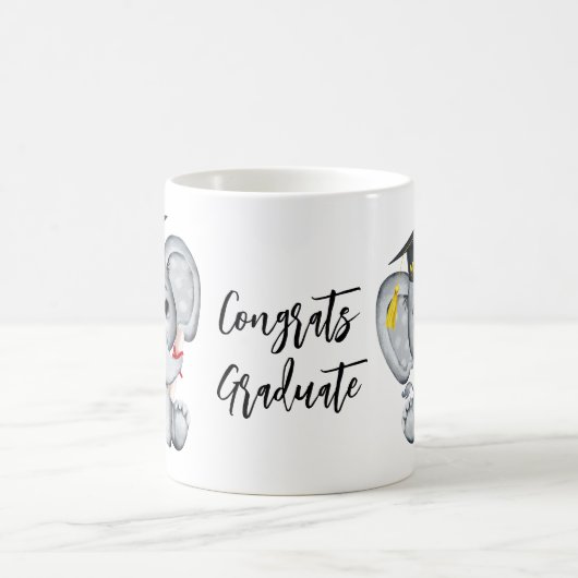 Mug Graduation des éléphants mignons (Centre)