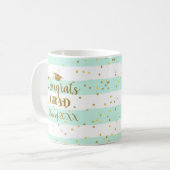 Mug Graduation Fêtes Grad Gold Parties scintillant Str (Devant gauche)
