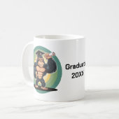 Mug Graduation Gorilla personnalisée (Devant gauche)