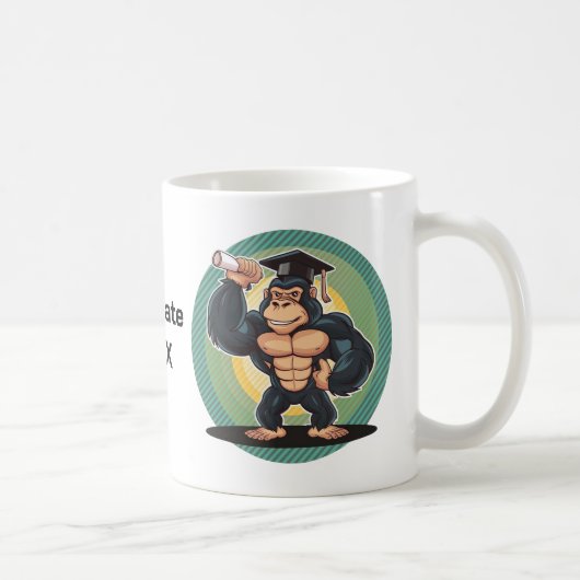Mug Graduation Gorilla personnalisée (Droite)