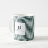 Mug GRADUATION INITIALE BOUE vert (Devant gauche)