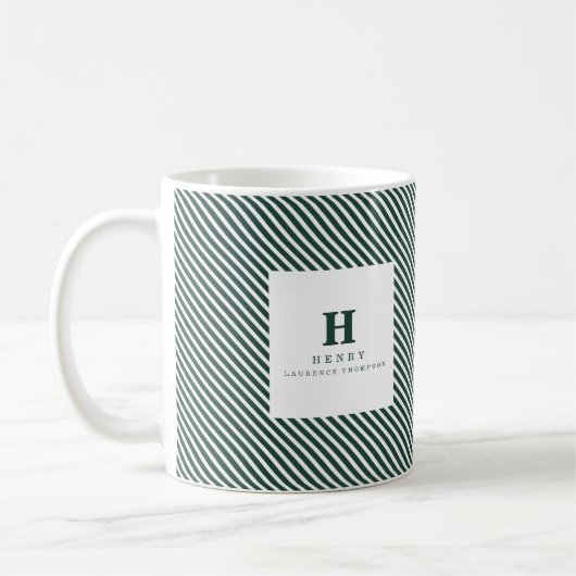 Mug GRADUATION INITIALE BOUE vert (Gauche)