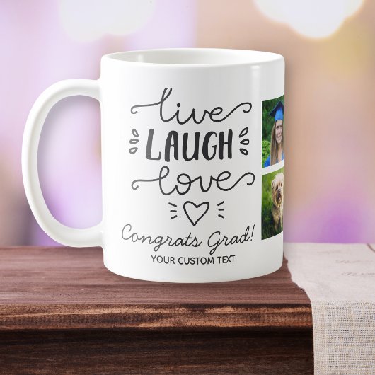 Mug Graduation Live Laugh Love Graduate Photo Collage