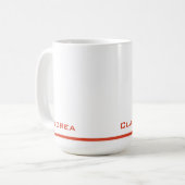 Mug Graduation moderne Script rouge personnalisé (Devant gauche)