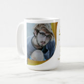 Mug Graduation moderne Vague d'or blanc (Devant gauche)