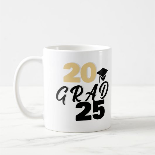 Mug Graduation Mug, Année, texte, Classe, Grad (Gauche)
