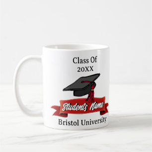 Mug Graduation Personnalisé Drinkware Maroon et Noir