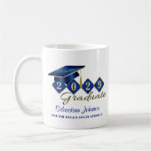 Mug Graduation personnalisée Bleu & Or 20XX (Gauche)