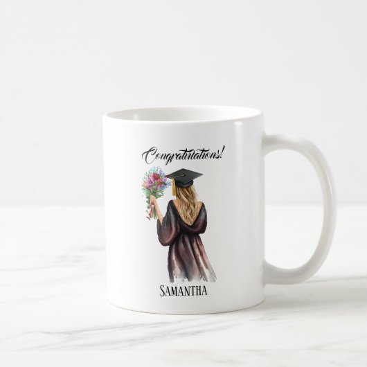 Mug Graduation personnalisée en aquarelle (11) (Droite)