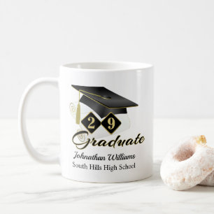 Mug Graduation personnalisée Noir & Or