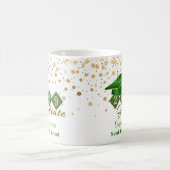 Mug Graduation personnalisée Vert & Or 20XX (Centre)