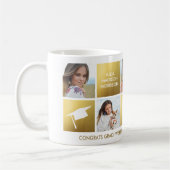 Mug Graduation Photo Collage Gold Classe de 20XX Custo (Gauche)