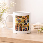 Mug Graduation Photo Collage with Custom Text Memory