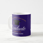 Mug Graduation Purple Cadeau personnalisé Graduate (Devant gauche)