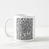 Mug Graduation Word Cloud avec Mortorboard (Gauche)