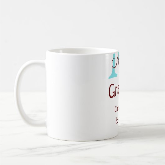 Mug Gradué ajouter nom monogramme vert rose simple min (Gauche)
