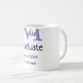 Mug Gradué ajouter nom monogramme violet simple m mini (Devant droit)