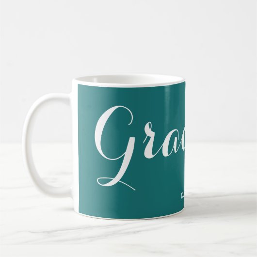 Mug Gradué "Classe de" Célébration Vert & Blanc (Gauche)