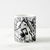 Mug Graffiti Abstrait en noir et blanc  (Centre)