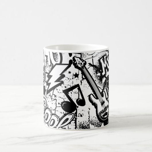 Mug Graffiti Abstrait en noir et blanc  (Centre)