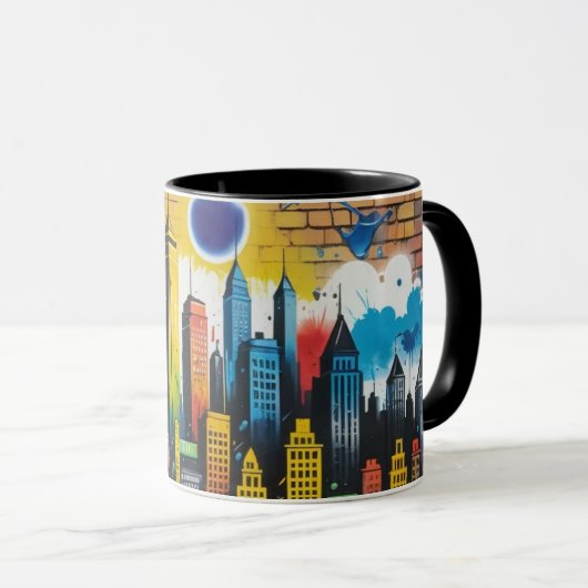 Mug Graffiti coloré Art Design (Devant droit)