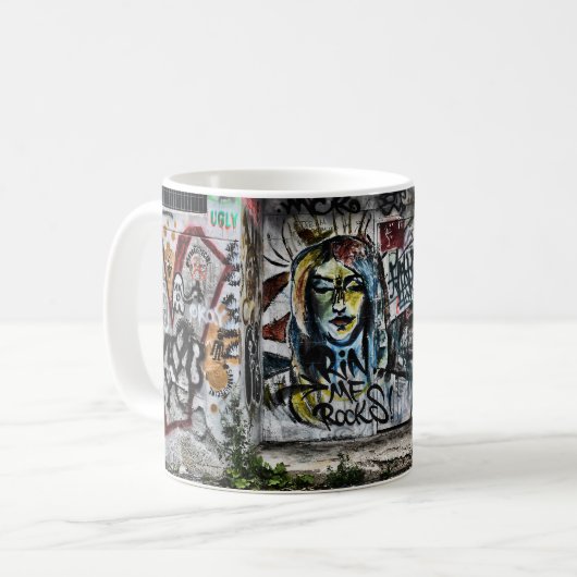 Mug Graffiti Cool Moderne Urbain Grunge Art (Devant gauche)