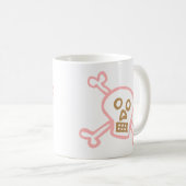 Mug Graffiti crâne et os croisés mignon (Devant droit)
