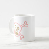 Mug Graffiti crâne et os croisés mignon (Devant gauche)