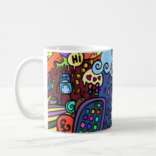Mug Graffiti de bande dessinée cool et coloré