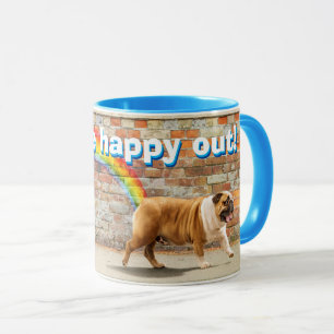 Mug Graffiti de chien et d'arc-en-ciel