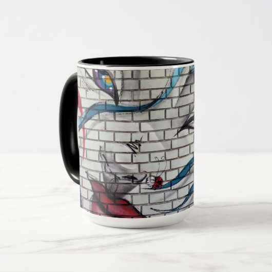 Mug Graffiti de fille asiatique (Devant gauche)