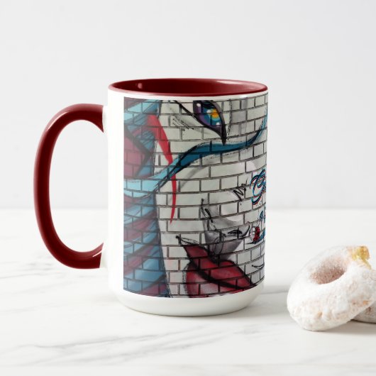 Mug Graffiti de fille asiatique (Avec donut)