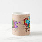 Mug Graffiti de musique colorée cool (Centre)