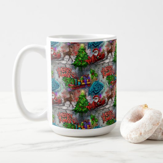 Mug Graffiti de Noël (Avec donut)