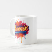 Mug Graffiti de Phoenix Neon - Musique d'art de rue Re (Devant gauche)