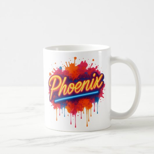 Mug Graffiti de Phoenix Neon - Musique d'art de rue Re (Droite)