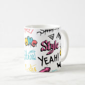 Mug graffiti de rue Abstrait lettrage éléments avec g (Devant droit)