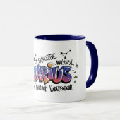 Mug Graffiti du zodiaque Verseau (Devant droit)