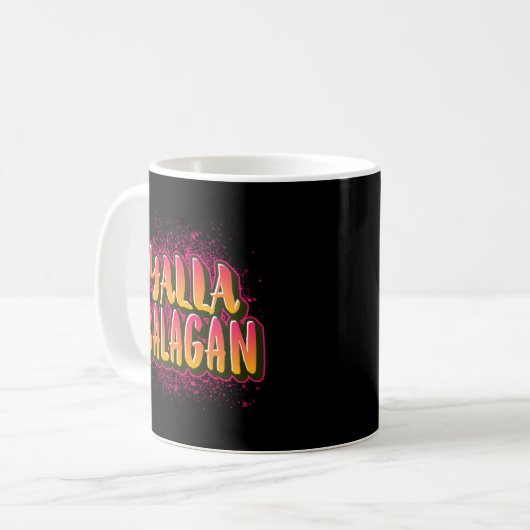 Mug Graffiti en hébreu Yalla Balagan (Devant gauche)