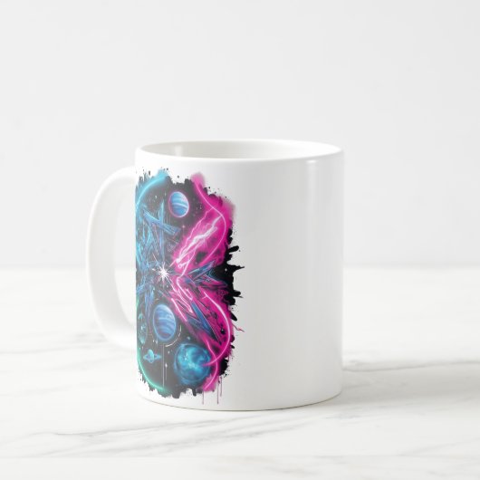 Mug Graffiti galactique - Art de rue (Devant gauche)
