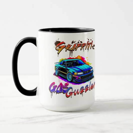 MUG GRAFFITI GAS GUZZLER - VOITURE À DRIFT (Gauche)