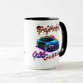 MUG GRAFFITI GAS GUZZLER - VOITURE À DRIFT (Devant droit)