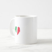 Mug Graffiti italien pulvérisé Graphique de coeur (Devant gauche)