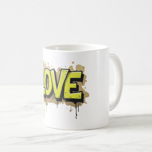 Mug Graffiti L'amour urbain fleurit (Devant droit)