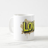 Mug Graffiti L'amour urbain fleurit (Devant gauche)