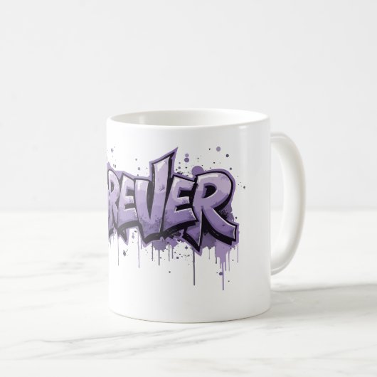 Mug Graffiti Lavender Infinity "FOREVER" (Devant droit)