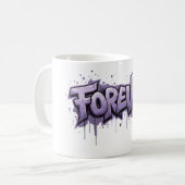 Mug Graffiti Lavender Infinity "FOREVER" (Devant gauche)