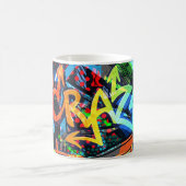Mug Graffiti lumineux, design graphique urbain. (Centre)